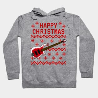 Bass Guitar Ugly Christmas Bassist Musician Hoodie